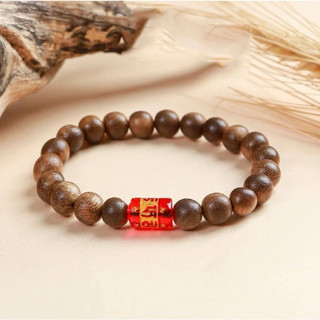 [TẶNG LỘC RÙA VÀNG] Vòng Tay Trầm Hương Đơn Size 8Li Mix Charm Theo Mệnh - Kèm Túi Gấm Đựng Vòng