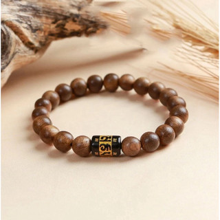 [TẶNG LỘC RÙA VÀNG] Vòng Tay Trầm Hương Đơn Size 8Li Mix Charm Theo Mệnh - Kèm Túi Gấm Đựng Vòng