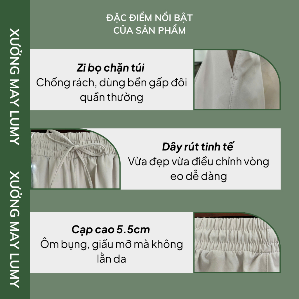 Quần Dài Ống Suông Có Dây Phối, Quần Ống Rộng Cạp Chun Lưng Cao Cho Nữ Vải Kaki Gió Hàn-QD001