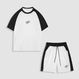 Bộ thể thao GUDO đồ bộ nam họa tiết thêu chất cotton tổ ong hàn siêu mềm mát G25