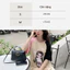 Đầm nữ dễ thương Váy suông thun cotton dài form rộng không cổ raglan be phối hồng đen họa tiết chibi bé gái WOODY T1285G