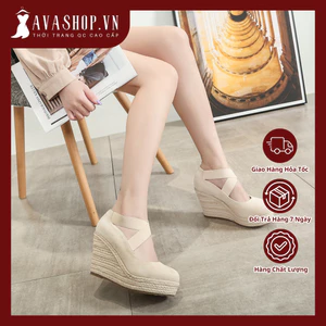 Giày Gót Nêm Mũi Tròn Lịch Sự Cho Nữ AG24