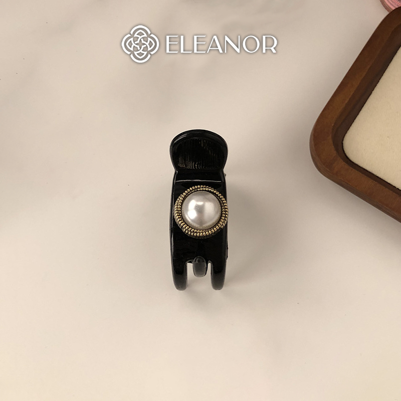 Kẹp tóc nữ Eleanor Accessories viền trơn ngọc trai nhân tạo kẹp tóc càng cua phụ kiện tóc 10533