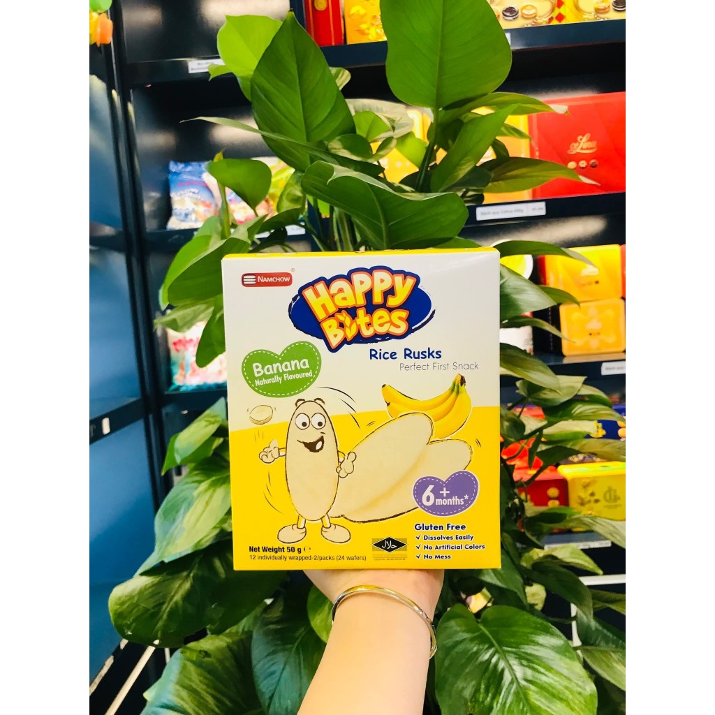 Bánh Gạo Ăn Dặm Cho Trẻ Em Happy Bites 50g THÁI LAN