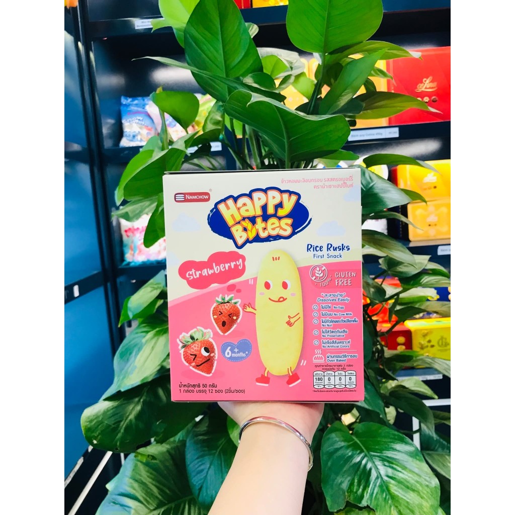 Bánh Gạo Ăn Dặm Cho Trẻ Em Happy Bites 50g THÁI LAN