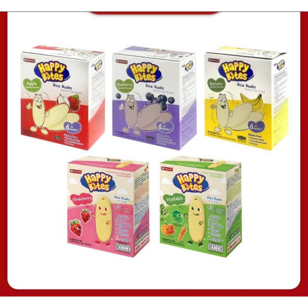 Bánh Gạo Ăn Dặm Cho Trẻ Em Happy Bites 50g THÁI LAN