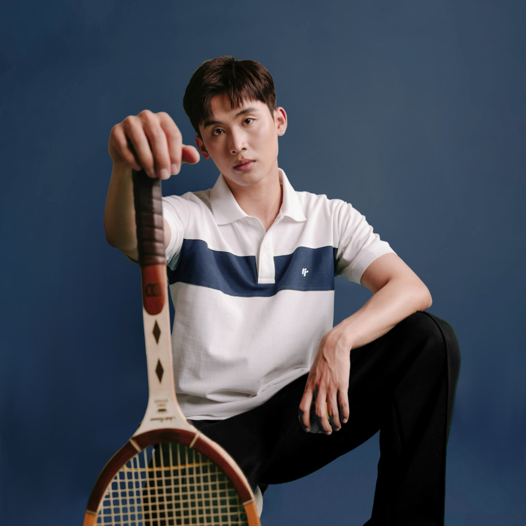 Áo Polo RT CLASSY R8 Phối Ngang Ngực Trẻ Trung Chất Cotton Pique Dày Dặn Thoáng Khí