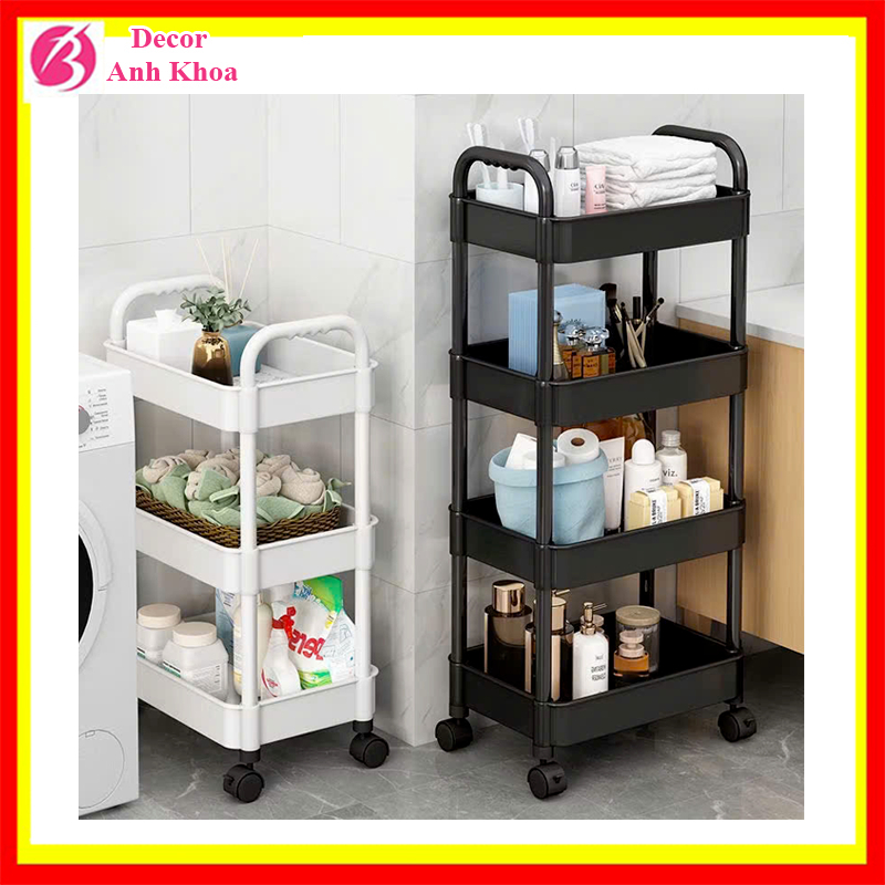 Kệ Xe Đẩy Spa YTC Để Đồ Đa Năng Kệ Tiện Lợi có bánh xe, chất liệu nhựa PP cao cấp, chịu lực tốt
