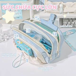 Túi Đựng Bút Canvas Nhiều Ngăn - Đơn Giản, Tiện Dụng, Phù Hợp Học Sinh – Sinh Viên