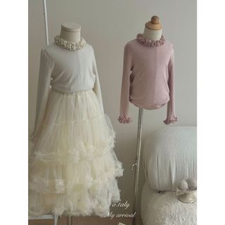 𝐀𝐩𝐫𝐢𝐥 𝐛𝐞́𝐛𝐞́ - Otaly Set Váy Công Chúa Bé Gái thu đông Dài Tay Màu Pastel, Chân Váy Tầng Voan Xếp Ly