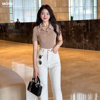 Áo polo ôm thun ướt Maybi, chất liệu cao cấp,co giãn, đàn hối tốt,mỏng,thoáng