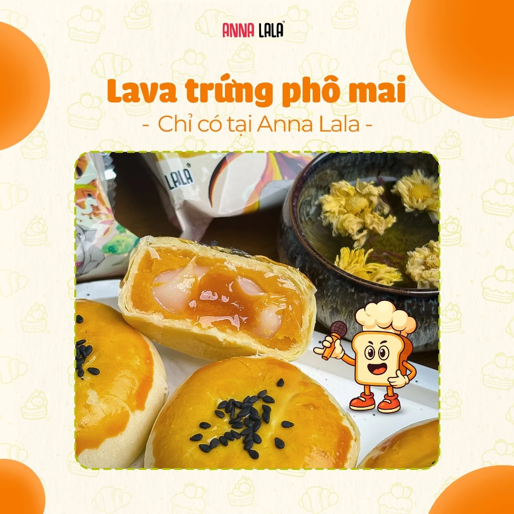 BÁNH LAVA NHÂN CHẢY 45g BAO BÌ MỚI nhân chảy, Mochi Kéo Sợi– GIẢM DẦU, ÍT NGỌT, Dẻo Mềm,Thơm Ngon,4 tầng vị giác