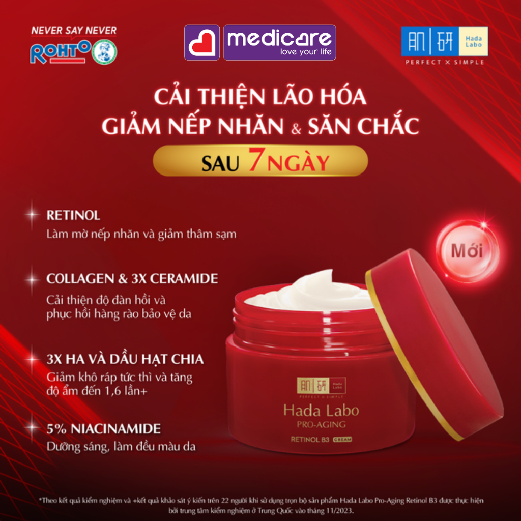 Kem dưỡng da HADA LABO Pro dưỡng sáng, săn chắc da 50g