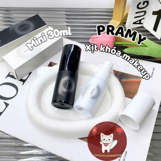 (Minisize) [PRAMY] Xịt Khóa Nền Makeup Pramy Vỏ Đen Trắng, Moisturizing Setting Spray, 30ml