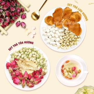 Trà lưu hương, khử mùi mix sẵn, trà thảo mộc thơm cơ thể (Bạch linh, trần bì, hoa hồng, hoa nhài,...)