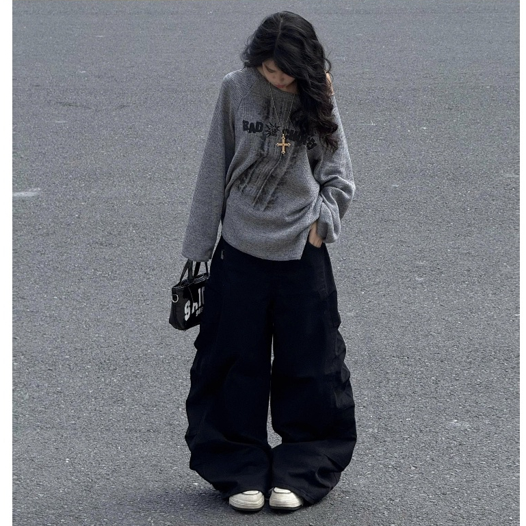 Bad Choices | Quần Wide-legs CATUS Kaki Jeans ống rộng StreetStyle
