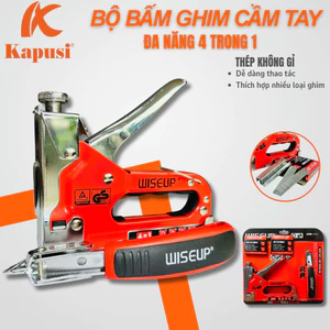Bộ Bấm Ghim Cầm Tay Đa Năng 4 Chức Năng WISEUP – Thép Không Gỉ, Bền Bỉ, Dễ Dùng