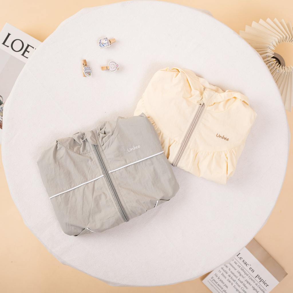 Áo Khoác Gió 2 Lớp Bé Trai Bé Gái Gió Nhăn Siêu Nhẹ Thêu Logo – Unbee – QA243 – Size 6M–3Y