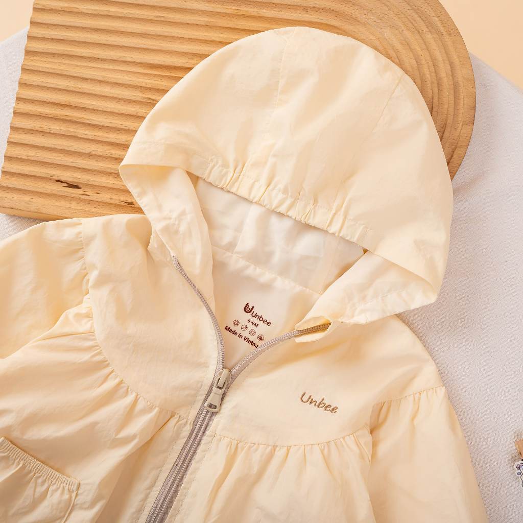 Áo Khoác Gió 2 Lớp Bé Trai Bé Gái Gió Nhăn Siêu Nhẹ Thêu Logo – Unbee – QA243 – Size 6M–3Y