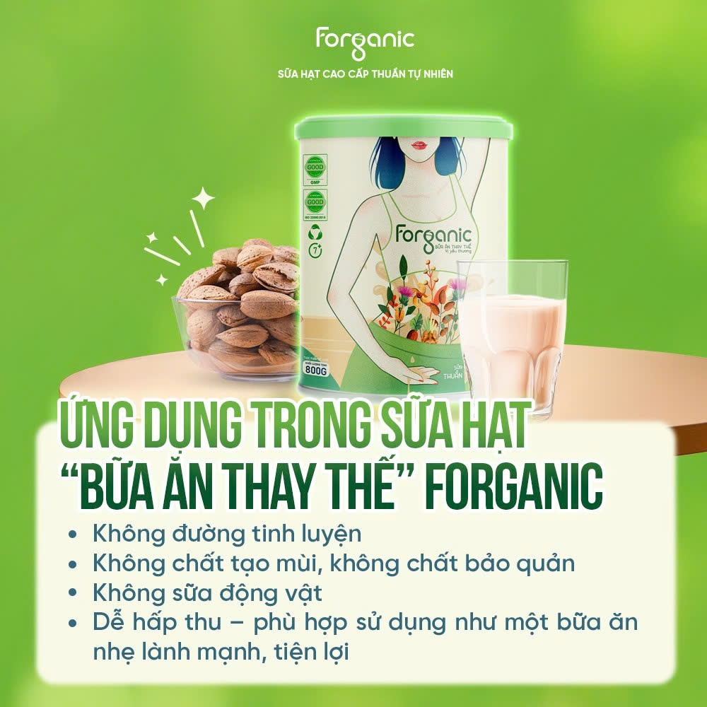 Sữa Hạt Forganic Bữa ăn thay thế