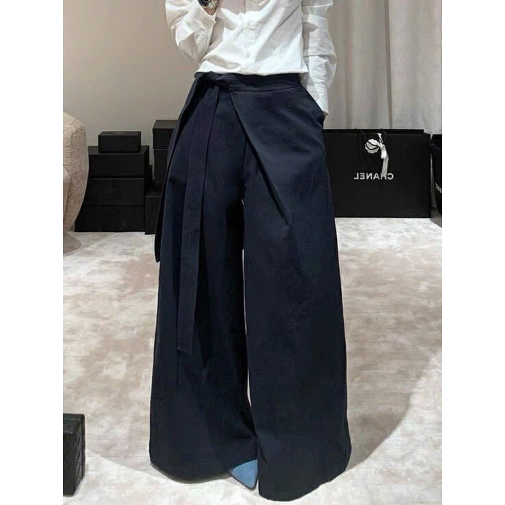 Quần kaki xuông ống rộng vạt chéo Onni st