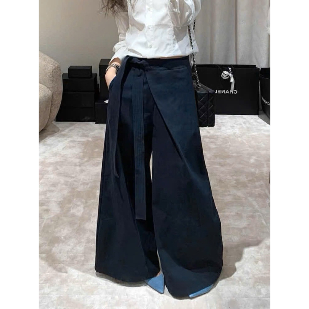 Quần kaki xuông ống rộng vạt chéo Onni st