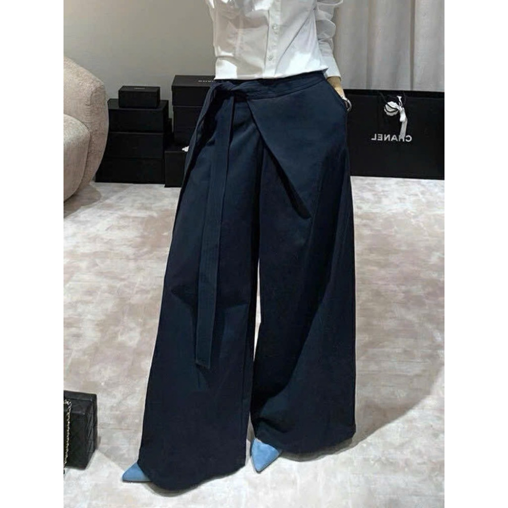 Quần kaki xuông ống rộng vạt chéo Onni st