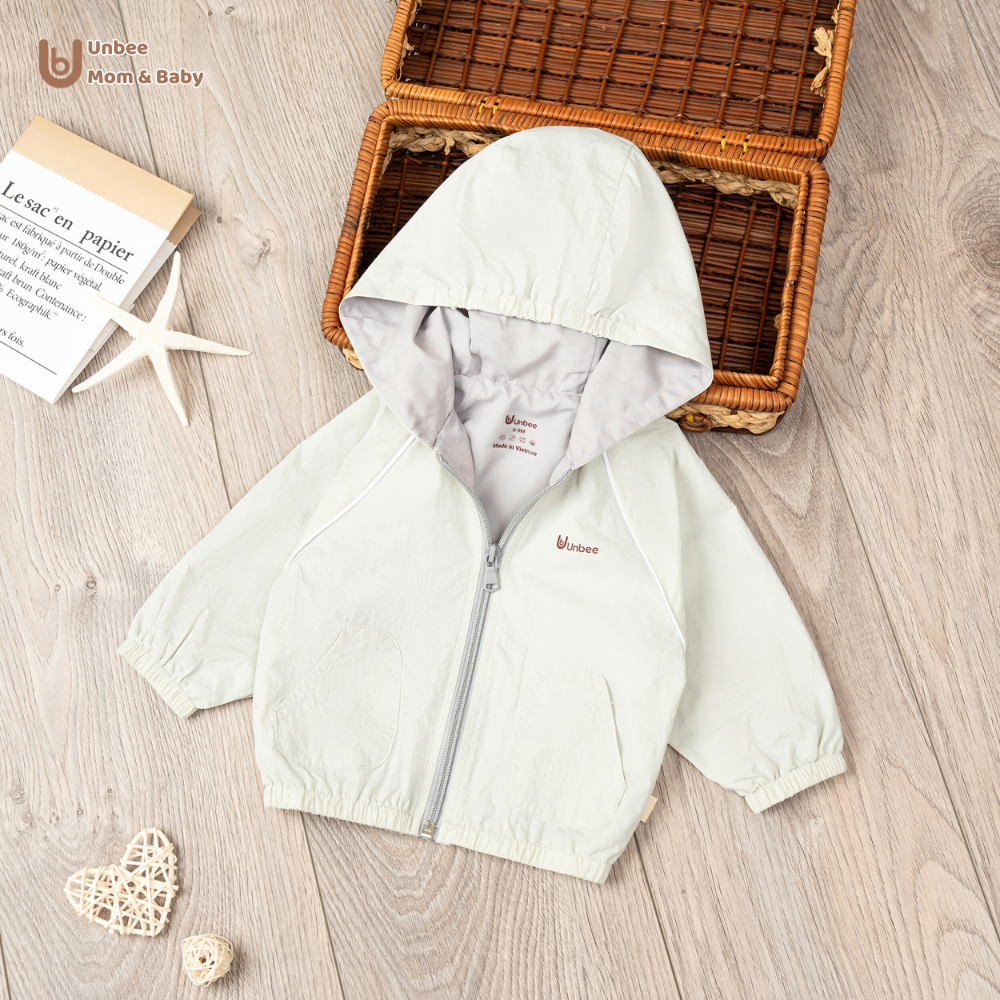 Áo Khoác Gió 2 Lớp Thể Thao Bé Gió Nhăn Siêu Nhẹ Dáng Hàn – Unbee – QA227 – Size 6M–3Y