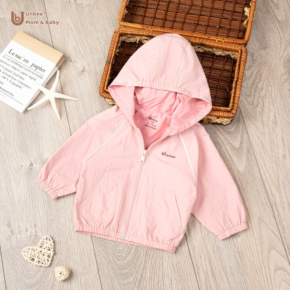 Áo Khoác Gió 2 Lớp Thể Thao Bé Gió Nhăn Siêu Nhẹ Dáng Hàn – Unbee – QA227 – Size 6M–3Y