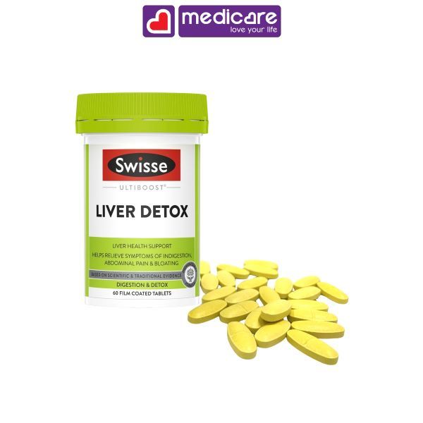 Viên uống SWISSE ultiboost liver detox hỗ trợ chức năng gan hộp 60 viên
