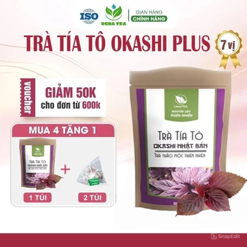 Trà Tía Tô OKASHI Nhật Bản ( Hỗ trợ bệnh Gút, Giảm chỉ số acid uric, Giảm đau xương khớp) - Bịch 60 túi lọc chính hãng