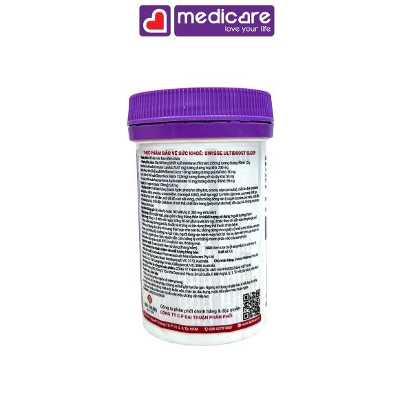 Viên uống SWISSE ultiboost sleep hỗ trợ giấc ngủ hộp 60 viên