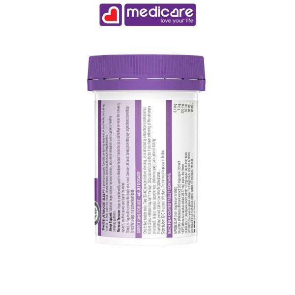 Viên uống SWISSE ultiboost sleep hỗ trợ giấc ngủ hộp 60 viên