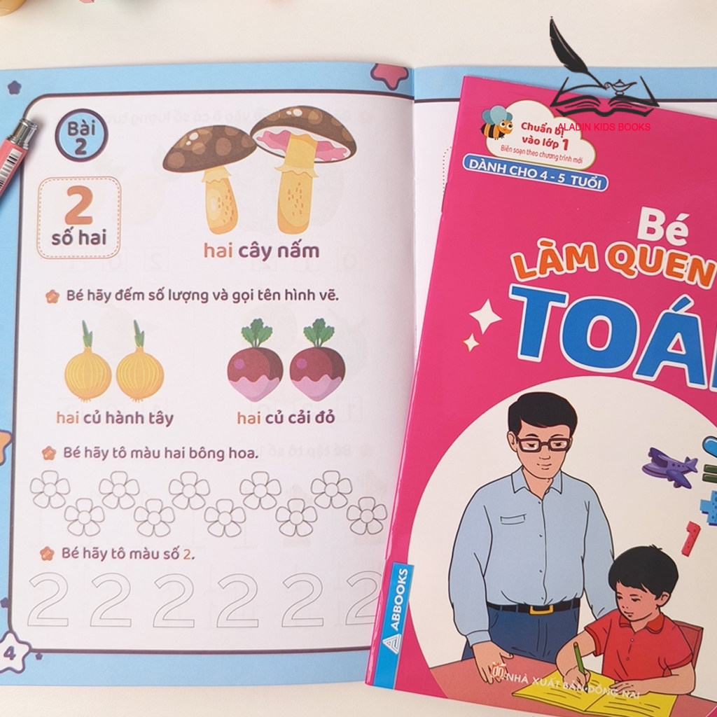 Sách Bé Làm Quen Với Toán Bộ 4 Quyển Dành Cho Trẻ Mẫu Giáo Đến 5-6 Tuổi