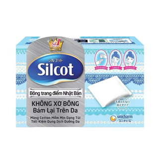 [COMBO 2HỘP ]Bông tẩy trang Silcot 82 miếng - Làm từ sợi bông tự nhiên, không xơ, dịu nhẹ cho da