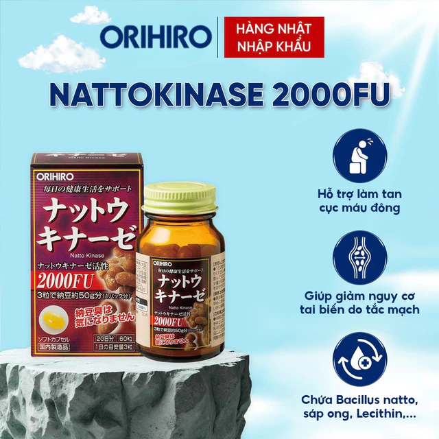 Combo Hỗ trợ sức khỏe và hỗ trợ xương khớp Deep sea Shark liver oil và Natto ORIHIRO giúp tăng cường vận động sụn khớp