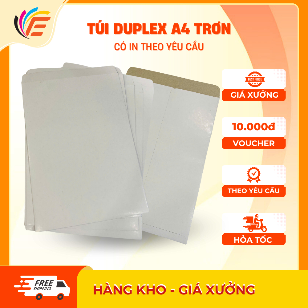 Túi Hồ Sơ Duplex Trơn Định Lượng 250gsm - Có IN THEO YÊU CẦU