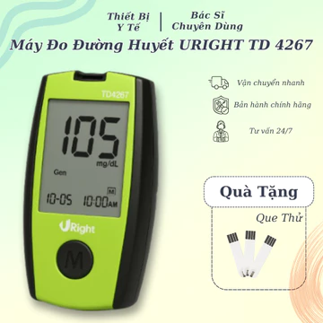 [FLASH SALE] URIGHT TD-4267 Máy Đo Đường Huyết Máy Đo Tiểu Đường Không Cần Code Kết Quả 5 Giây