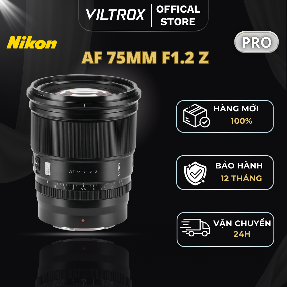 Ống kính Viltrox AF 75mm F1.2 ngàm Nikon Z