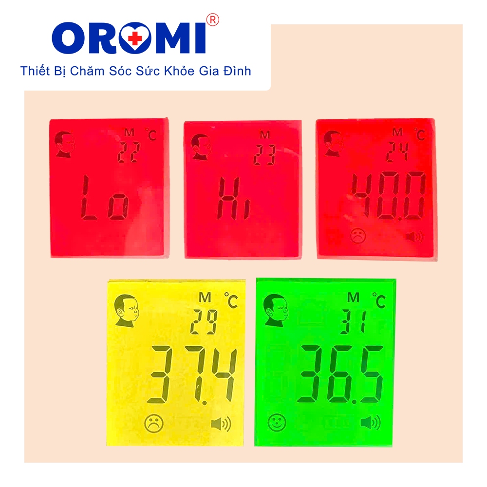 Nhiệt kế điện tử hồng ngoại OROMI NKDT-001 - Có cảnh báo nhiệt độ và bộ nhớ