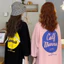 Đầm bầu bigsize chubby Váy thun suông dáng rộng cộc tay không cổ dài qua gối CALFMANNA họa tiết 2 mặt chất cotton T1334G