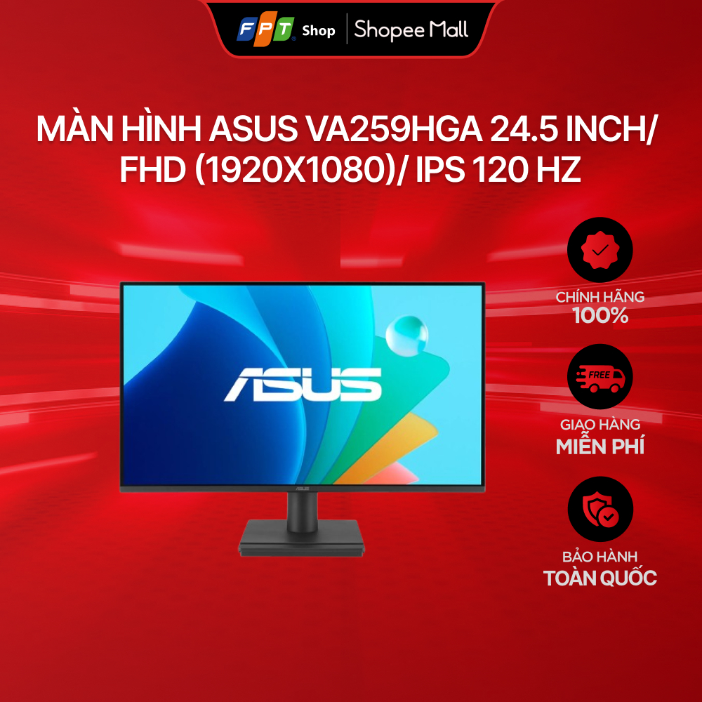 Màn hình ASUS VA259HGA 24.5 inch/ FHD (1920x1080)/ IPS 120 Hz | BigBuy360 - bigbuy360.vn