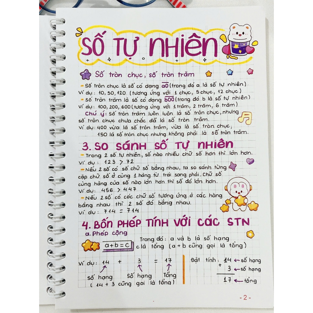 Sổ tay học giỏi SketchNote Toán 2-3, sổ tay tổng hợp toàn bộ kiến thức Toán 2-3