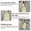 Váy nữ maxi cổ V tay ngắn cánh tiên dáng dài màu vàng pastel, đầm nữ sang chảnh tiểu thư ôm eo tôn dáng FIZANO HCOM25503