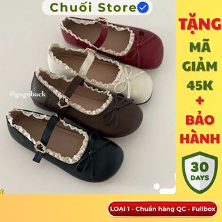 Giày bệt nữ da PU tổng hợp dệt vải đế cao su đáng yêu nhẹ nhàng dễ đi dễ phối đồ