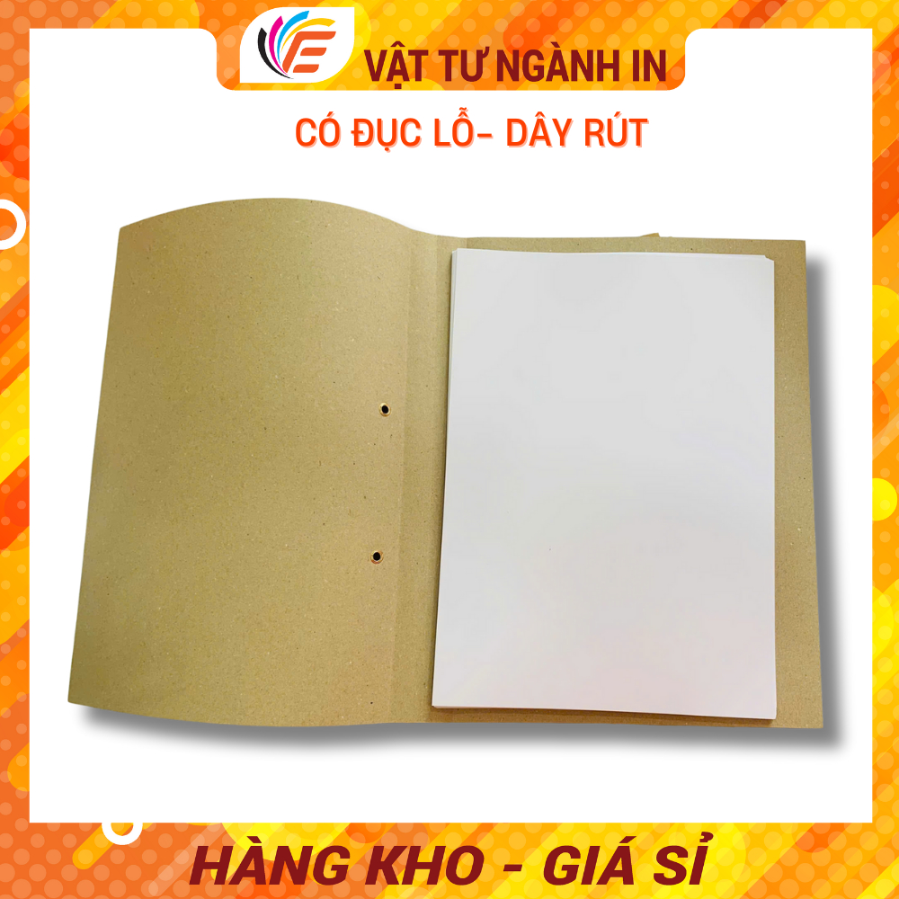 Bìa Hồ Sơ Kẹp Tài Liệu Folder A4 IN THEO YÊU CẦU Kích Thước 23x32x4CM Định Lượng 230gsm dày dặn