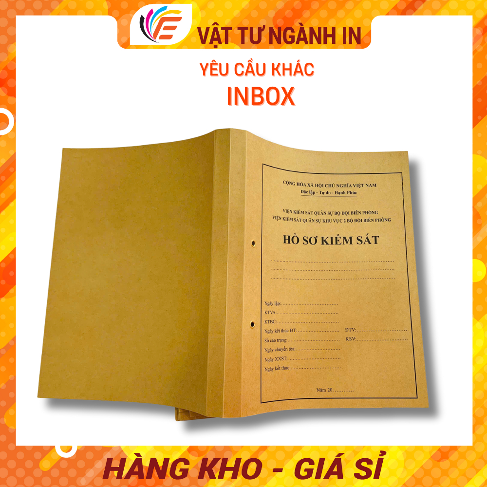 Bìa Hồ Sơ Kẹp Tài Liệu Folder A4 IN THEO YÊU CẦU Kích Thước 23x32x4CM Định Lượng 230gsm dày dặn