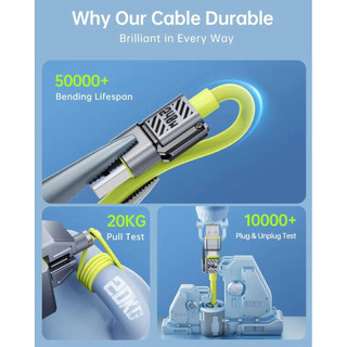 Dây Cáp Sạc 240W Type C- USB- L Dây Bọc Silicon 2M 4IN1 Sạc Đa Năng Công Suất 240W Truyền Dữ Liệu 480Mbps