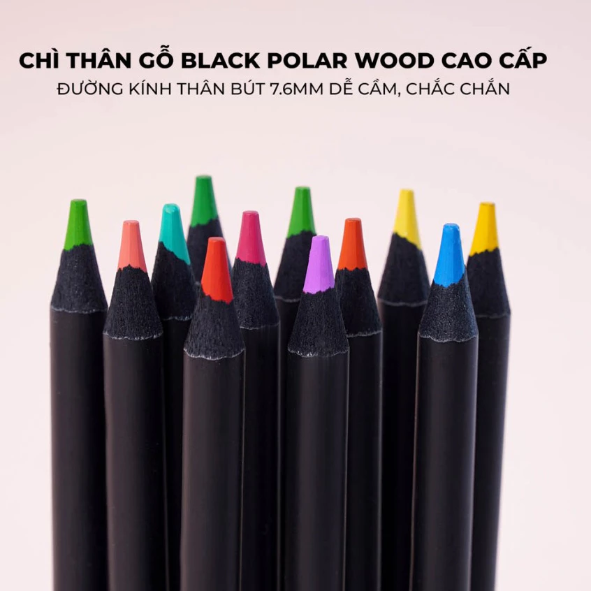 Bút Chì Màu Gốc Dầu Global Art 36 72 Màu Hộp Thiếc Lõi 4mm Màu Đậm Mịn Vẽ Thiết Kế Phác Họa Tô Màu