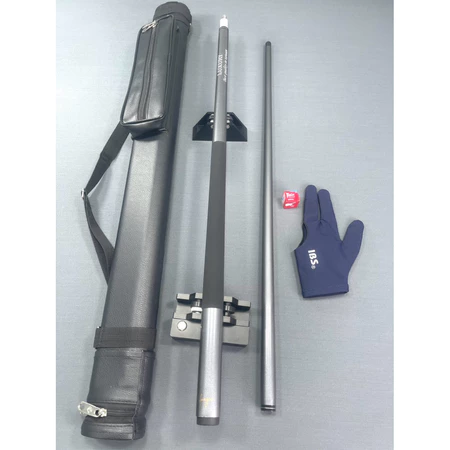 Cơ bida phủ cacbon lỗ, líp, 3C. Cơ Bida Phủ RUBY XÁM-lux CK10